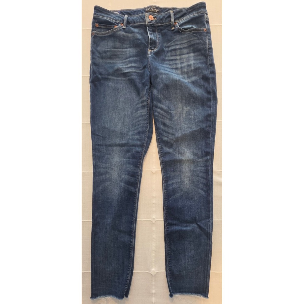 Lucky Brand Lolita Skinny Jeans Dark Wash Raw Hem Womens 12/31 Regular